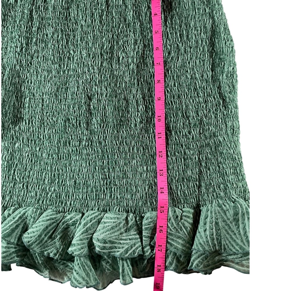JOA Women's Smocked Midi Skirt Ruffled Hem Green Size M Feminine
New with Tags - Picture 4 of 5